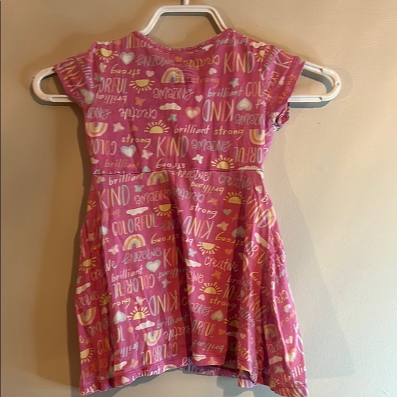 Pink and White Short Sleeve Tee with Floral Details - Picture 3 of 5